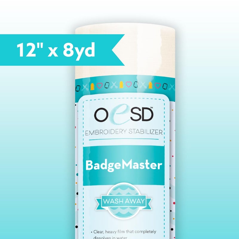 OESD Badge Master Wash Away Water Soluble Embroidery Stabilizer 12" x 8 Yd Roll - Image 2